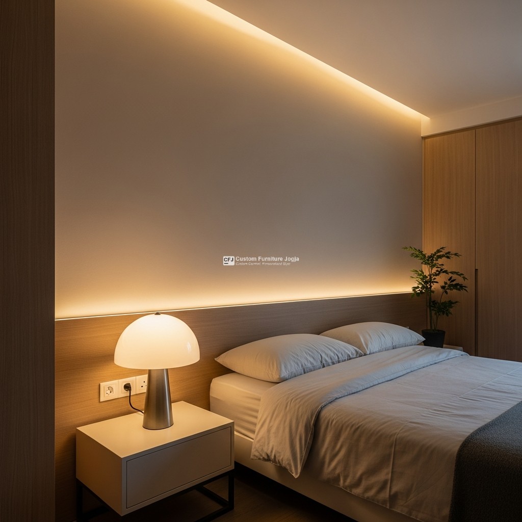 Konsep Kamar tidur jogja dengan Lampu Estetik
