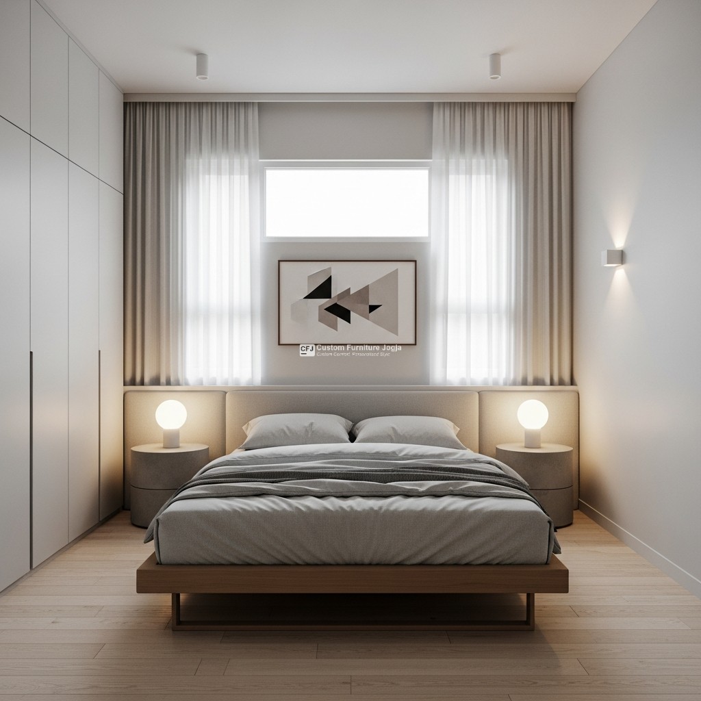 Konsep kamar tidur custom dengan Aksen Lokal