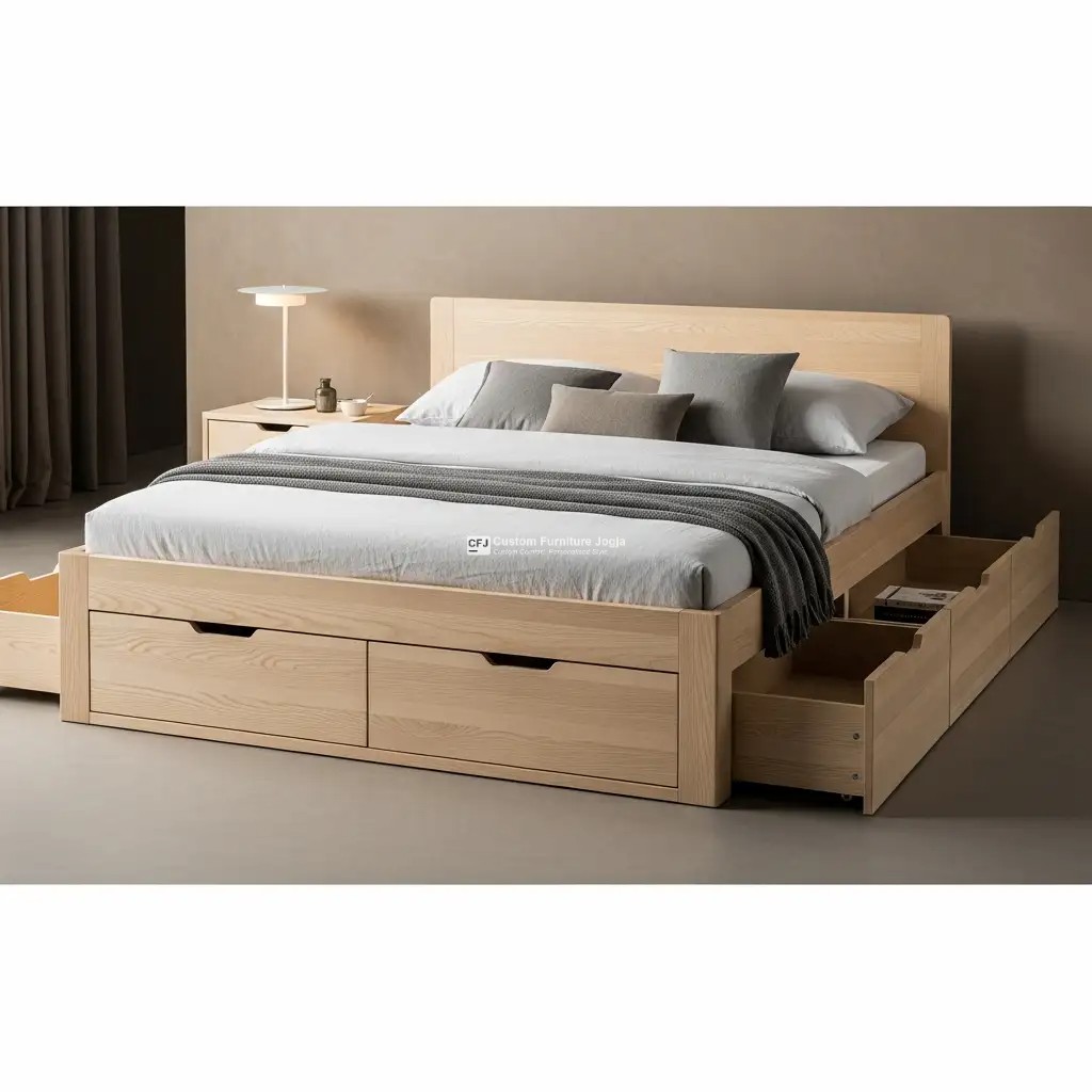 Dipan custom Multifungsi dengan Laci penyimpanan