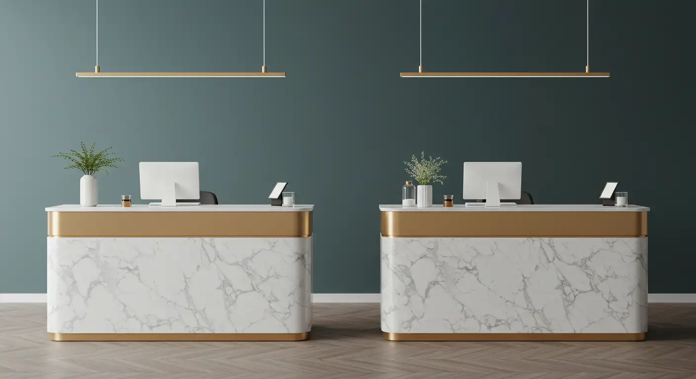 Elegant Marble & Gold: Sentuhan Mewah Modern untuk Bisnis Eksklusif