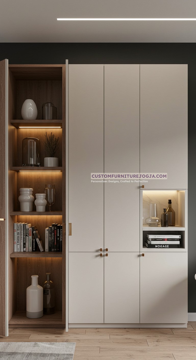 Jasa pembuatan cabinet dinding custom berkualitas di Jogja